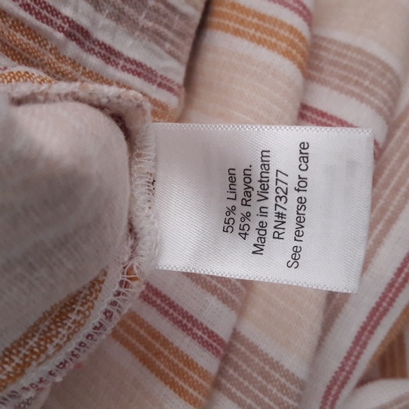 NWT "Sonoma" Woman's Striped  Button Front Midi Skirt Size 4X - Picture 8 of 8